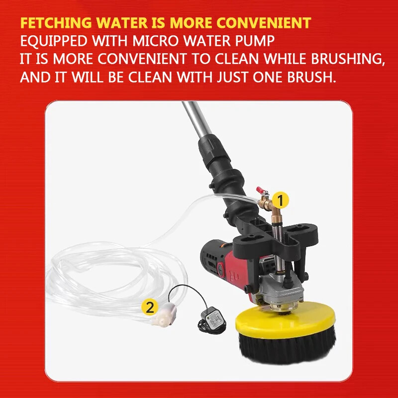 860W Multifunctional Electric Concrete Floor Scrubber Floor Cleaning Tool