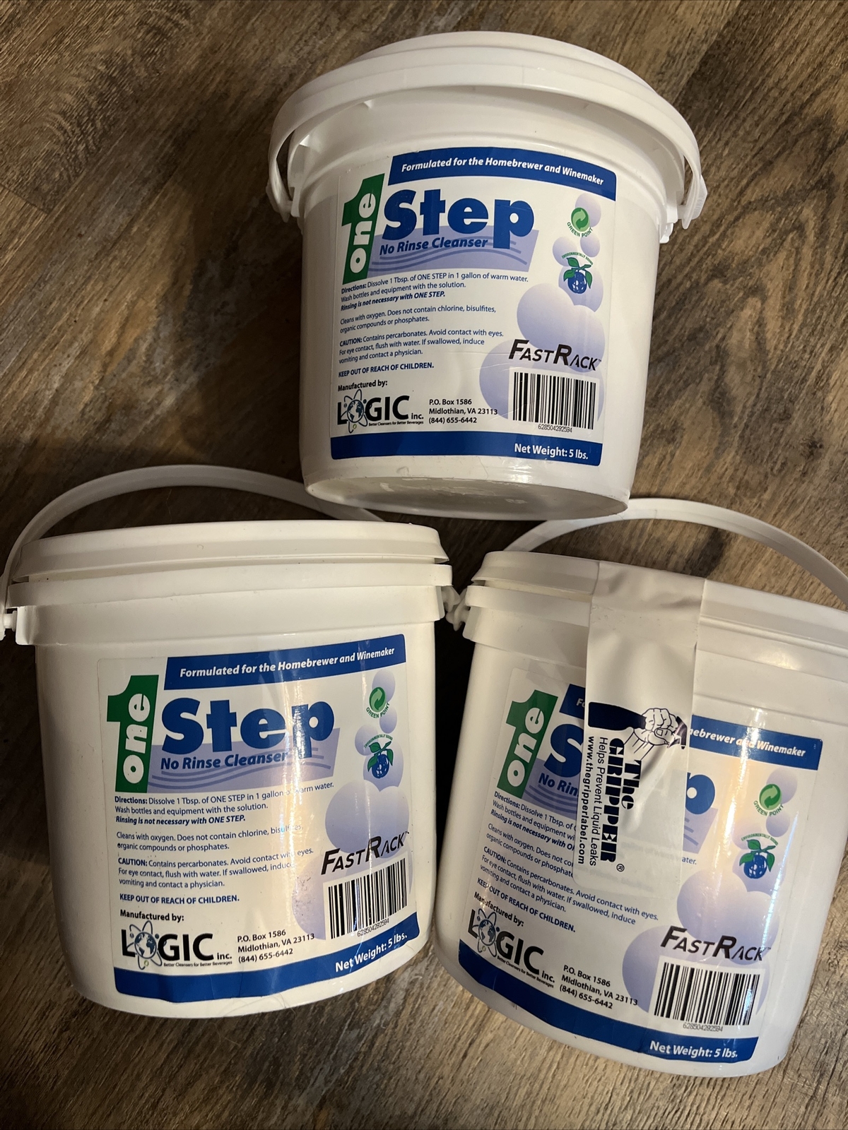 X3 Logic One Step No Rinse Cleanser 5lb EA Carboy/Winemaker/Beer Making Cleanser