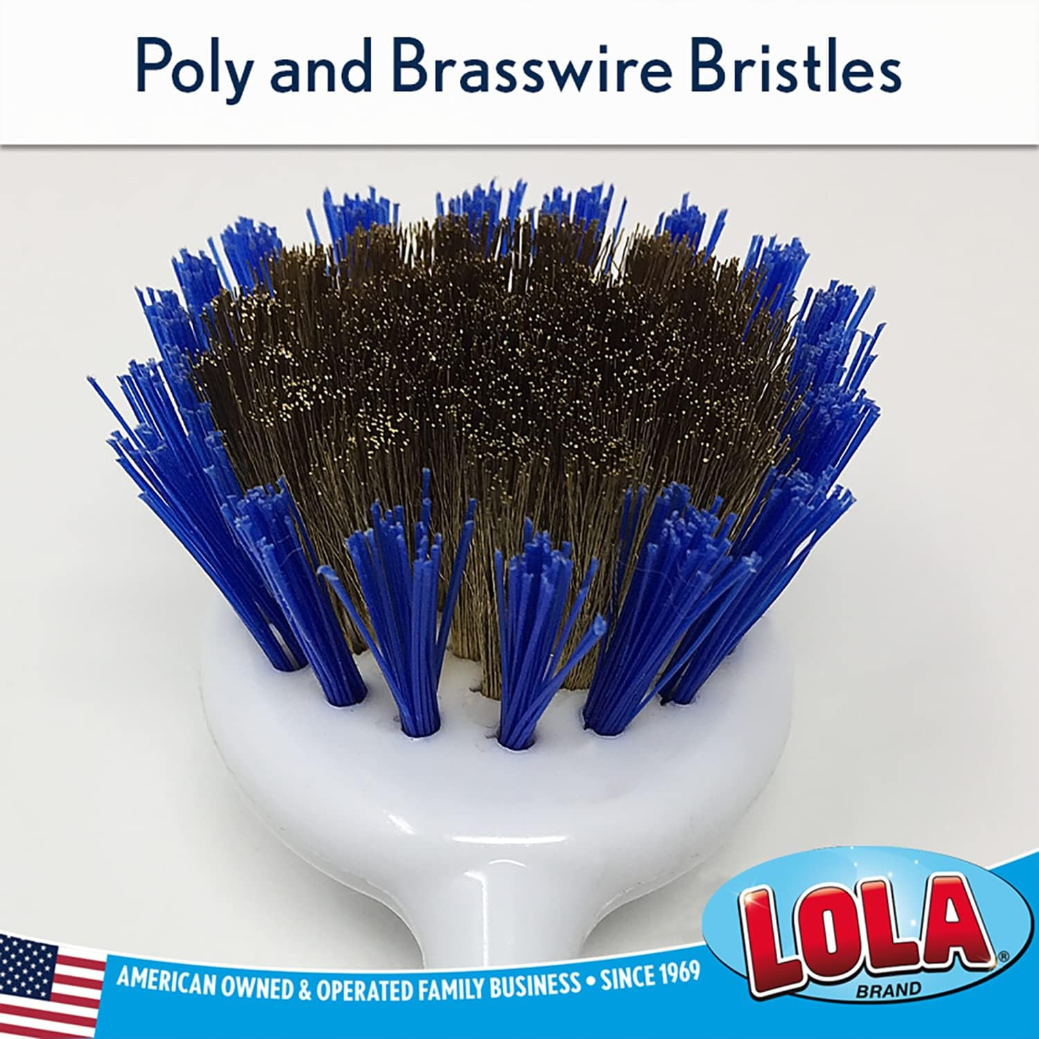 NEW Pro Pot N’ Pan Brush Abrasive Cleaning Poly & Brass Bristles Fast Shipping