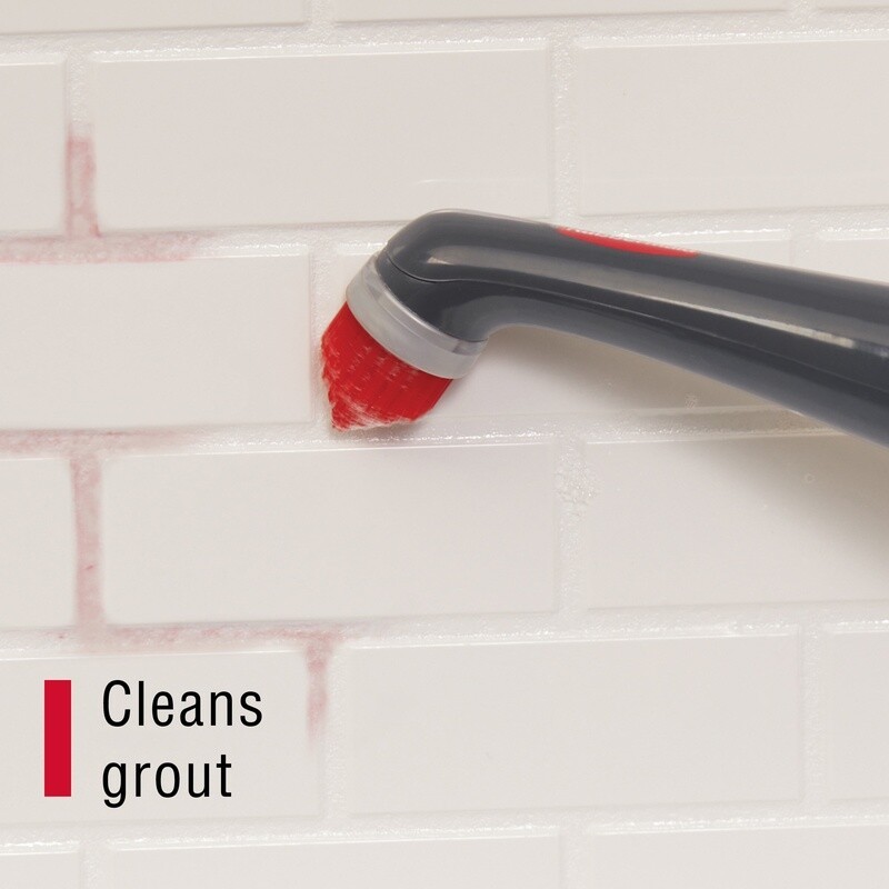 Power Scrubber Tool W/ Multi-Purpose & Grout Heads Water Resistant Fast Cleaning