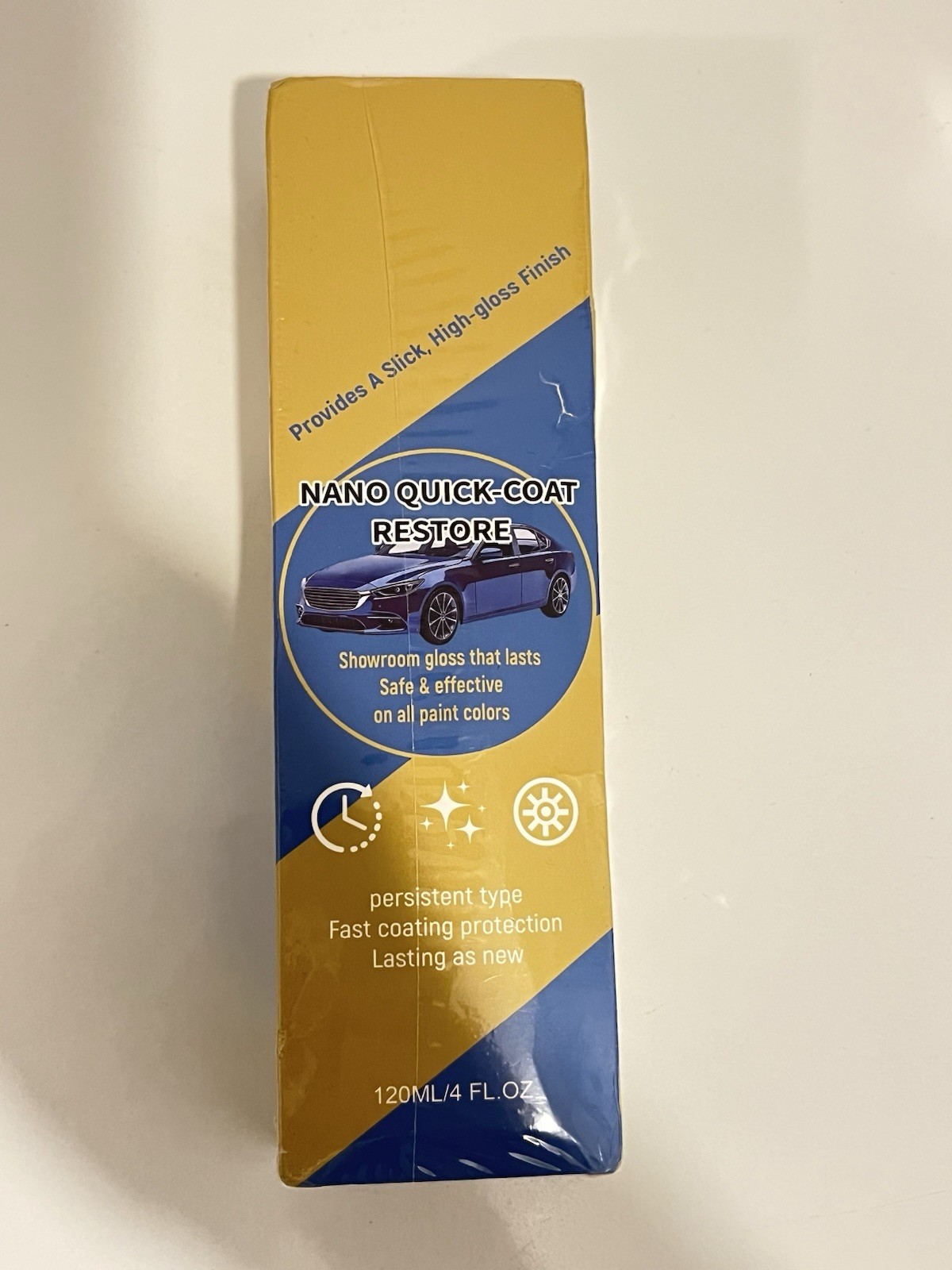 2 Pack NANO QUICK-COAT RESTORE 120ml, Car Polish & Protectant, High Gloss Finish