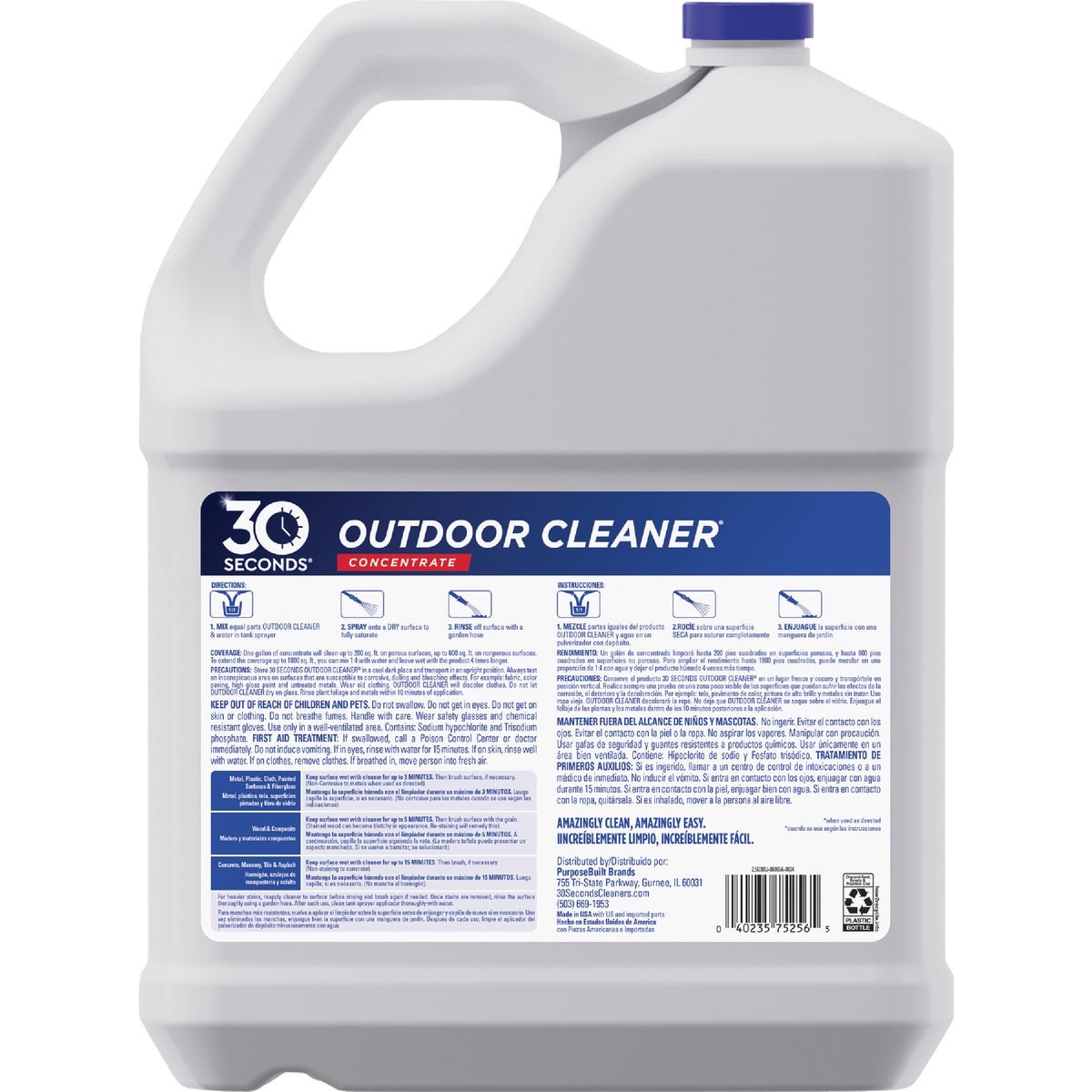 30 seconds Outdoor Cleaner 2.5 Gal. Concentrate Algae, Mold & Mildew Stain