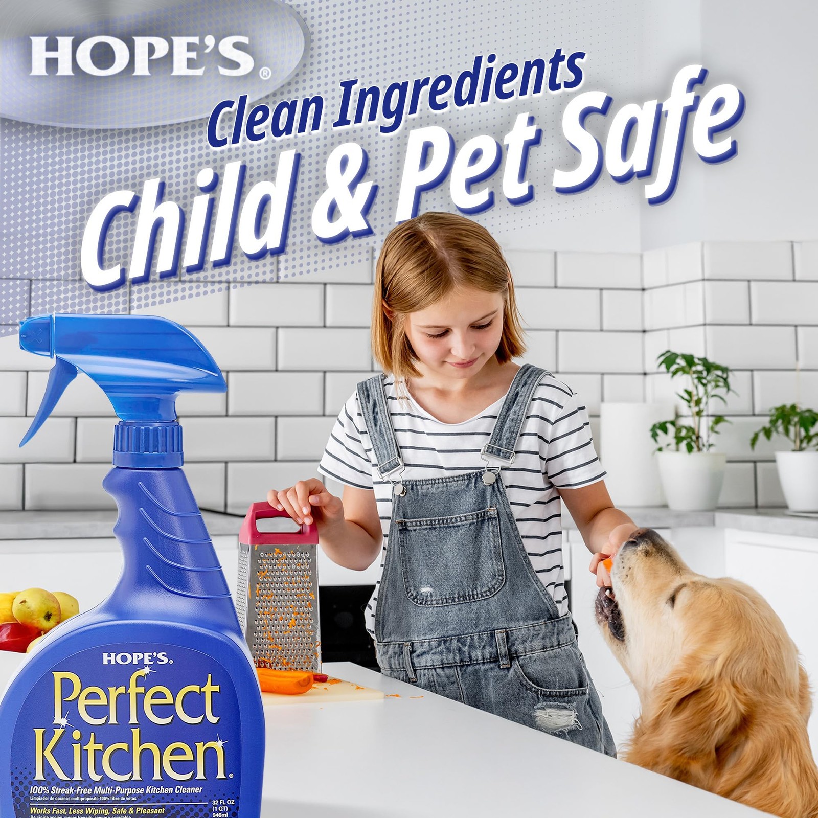 HOPE’S Perfect Kitchen Cleaner Spray – 32 Oz 32 Fl (Pack of 2), 32 Ounce