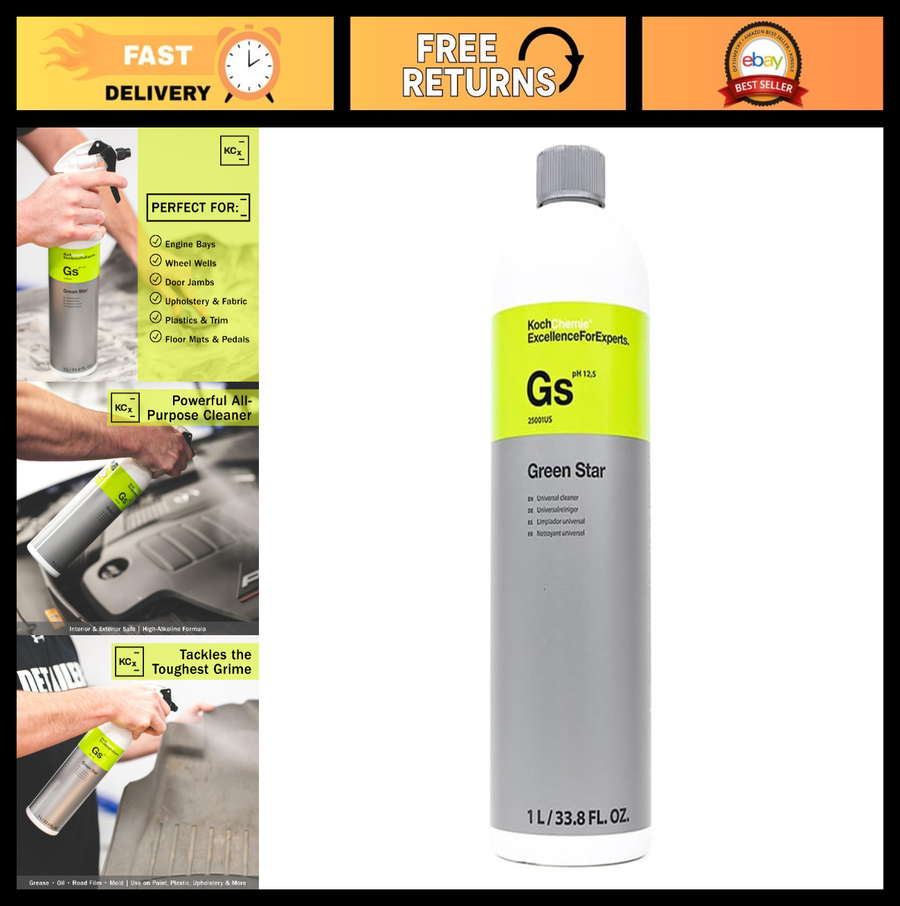 Highly Concentrated Universal Cleaner – NTA & Phosphate Free, 1L for Auto, Home