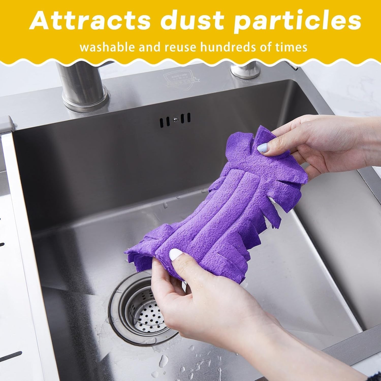12 Pcs Duster Refill Reusable Fleece Duster Refills Feather Flat Dusters Mult…