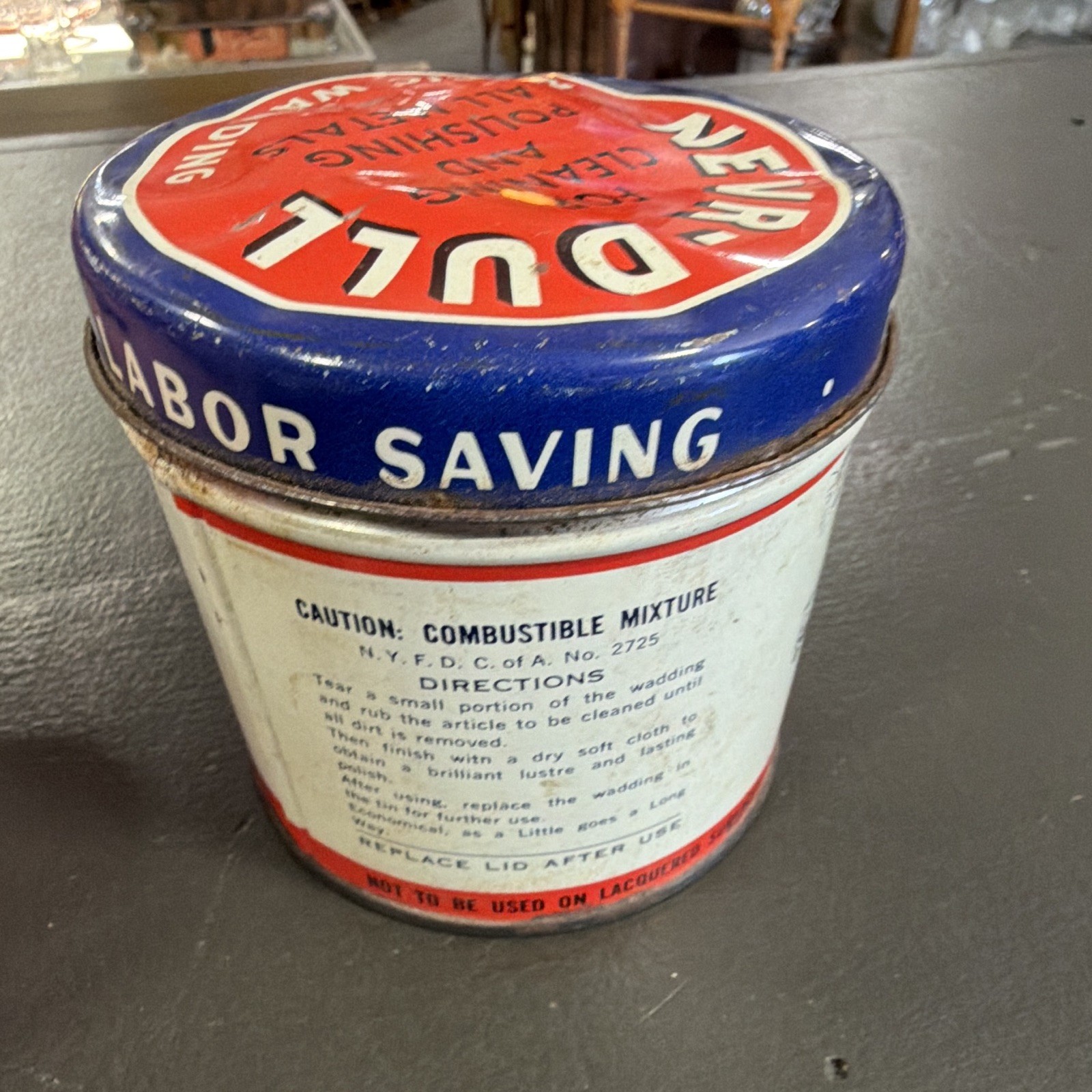 NEVR-DULL Magic Wadding Metal Polish Tin 5 oz, Time & Money Saving (2725)