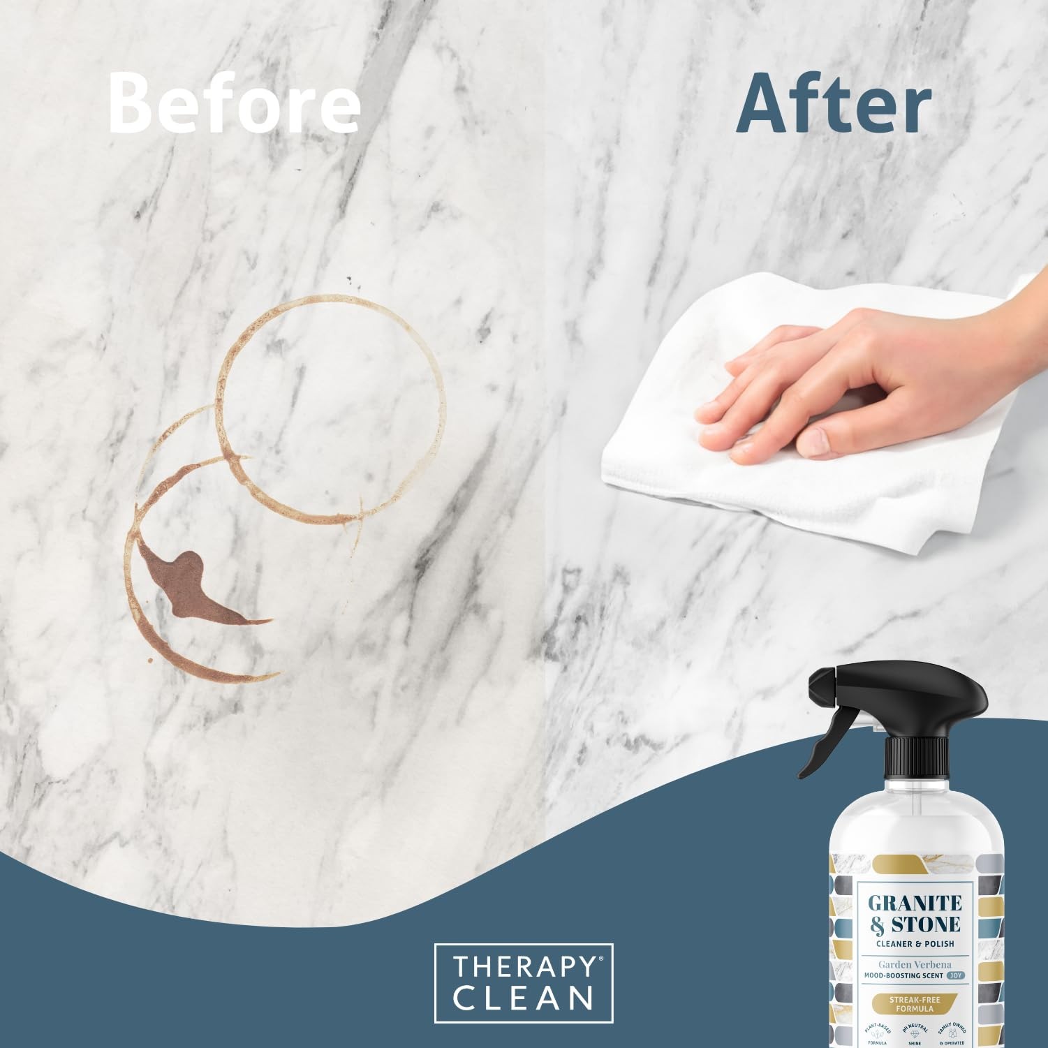 Granite & Stone Cleaner and Polish, pH Neutral, Marble & Quartz