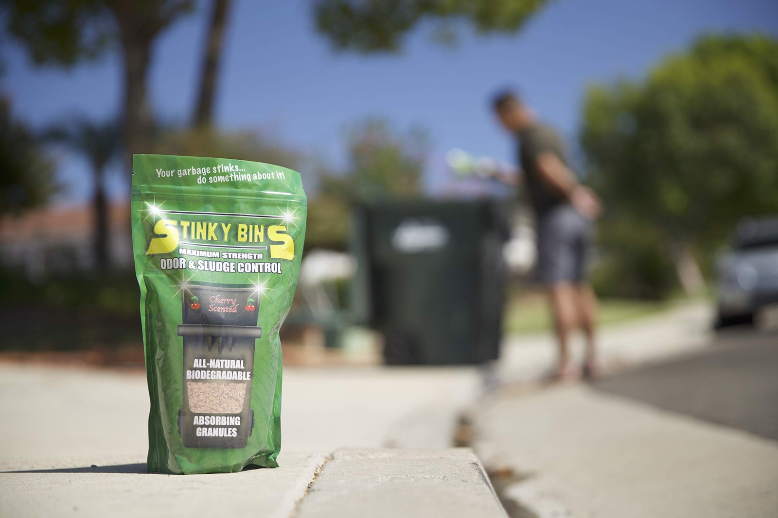 Garbage Odor Eliminator – Cherry Scented Absorbing Granules for Trash Bins, D…