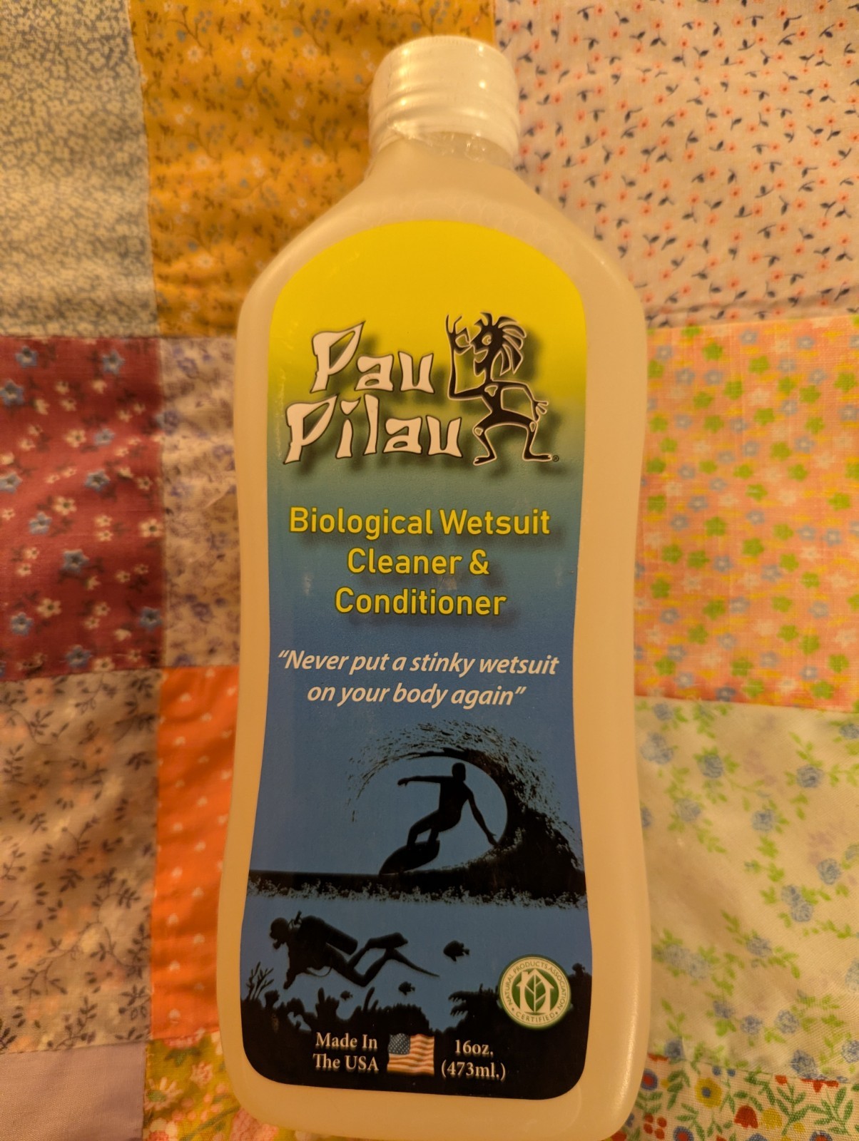Pau Pilau Biological Wetsuit Cleaner & Conditioner 16oz NEW Eco-Friendly Surf