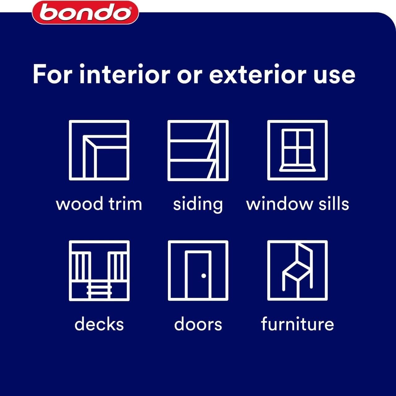 8 oz Bondo Rotted Wood Restorer – Quick Drying, Stainable & Paintable Formula