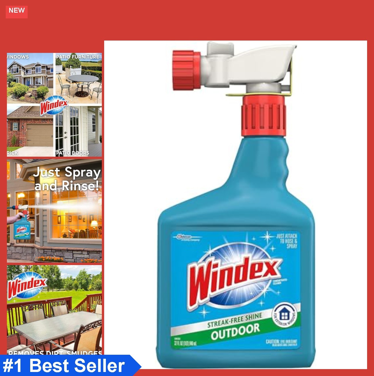 Glass Cleaner Outdoor Patio 32oz Lavender Dilutable Liquid Windows Furniture