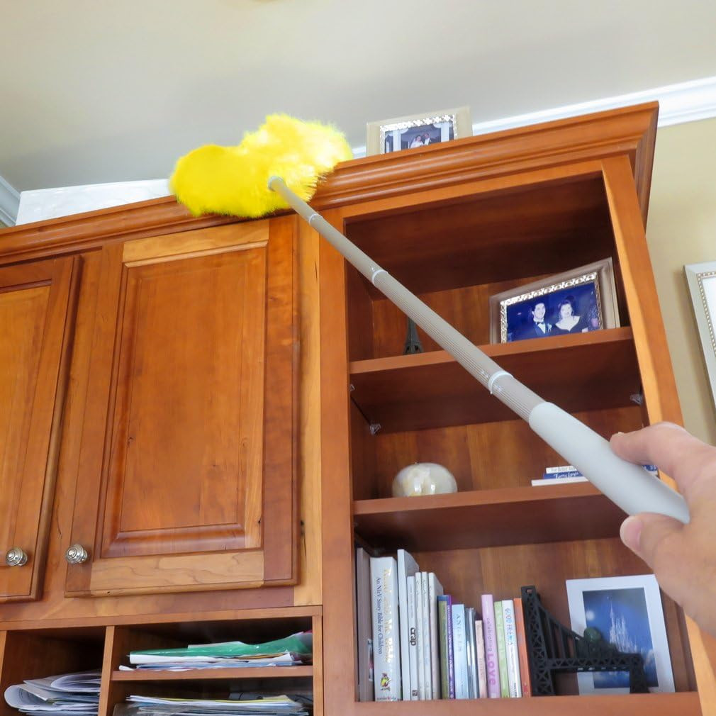 Ceiling Fan Blade Brush Cleaner – Long Extension Pole – Brush Both Sides at the