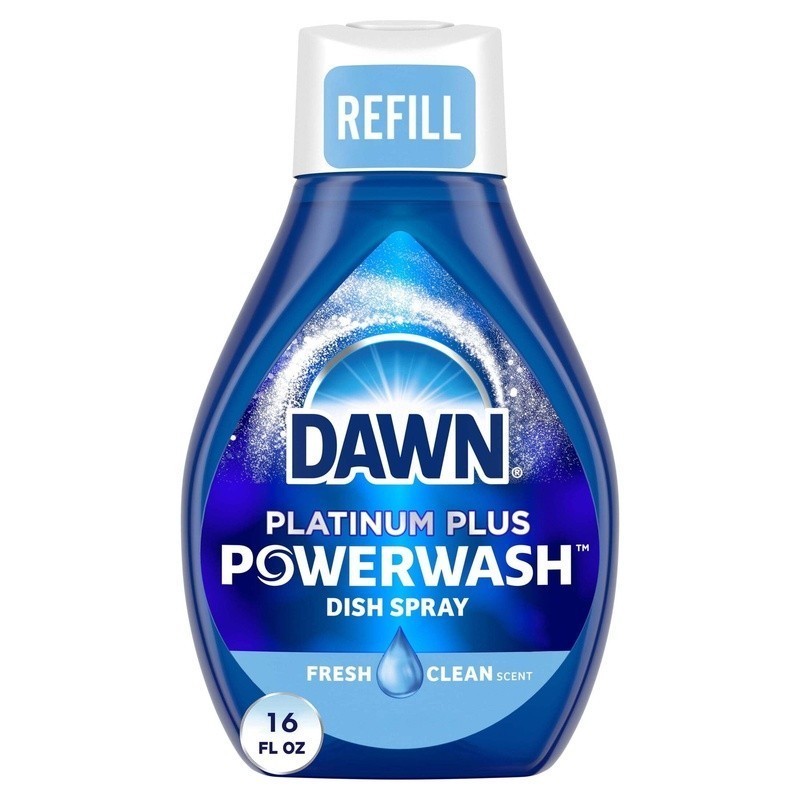 3 Pack Dish Soap Refill Fresh Scent Spray Cleaner 5X Grease Cutting Power New