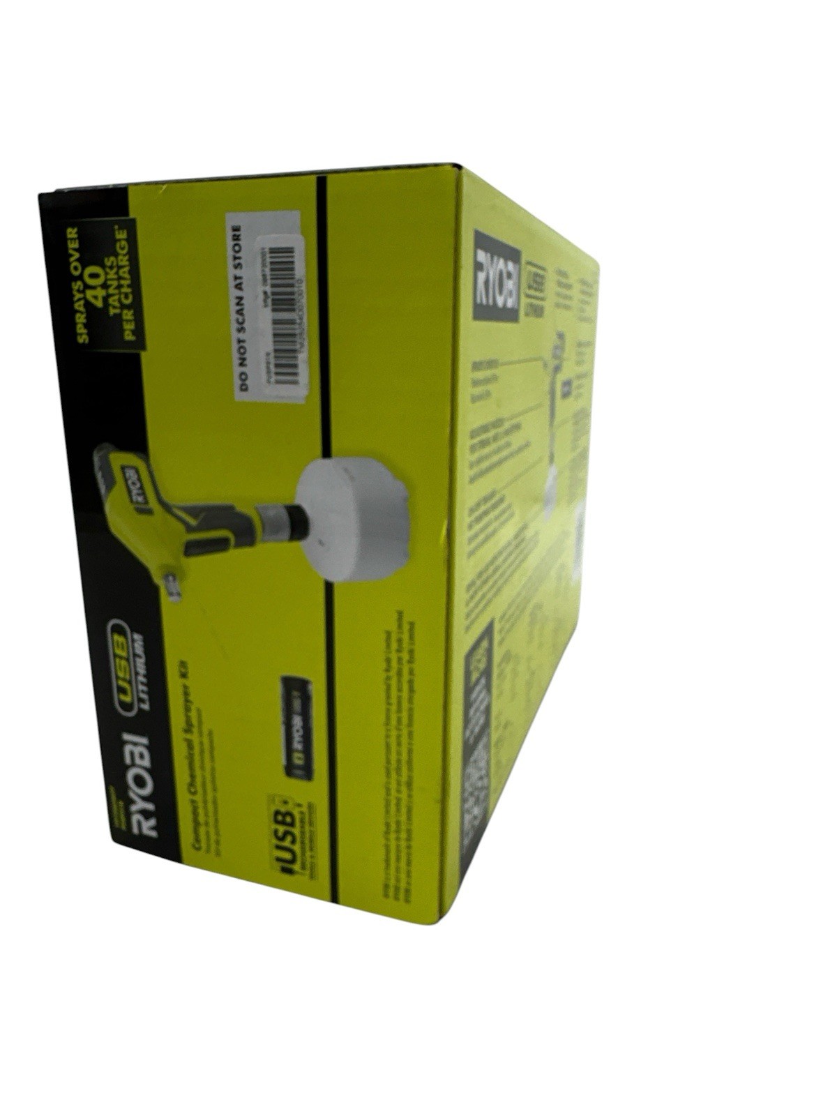 Ryobi USB Lithium Compact Sprayer w/2 Ah Battery + Charging Cable FVSP51K New
