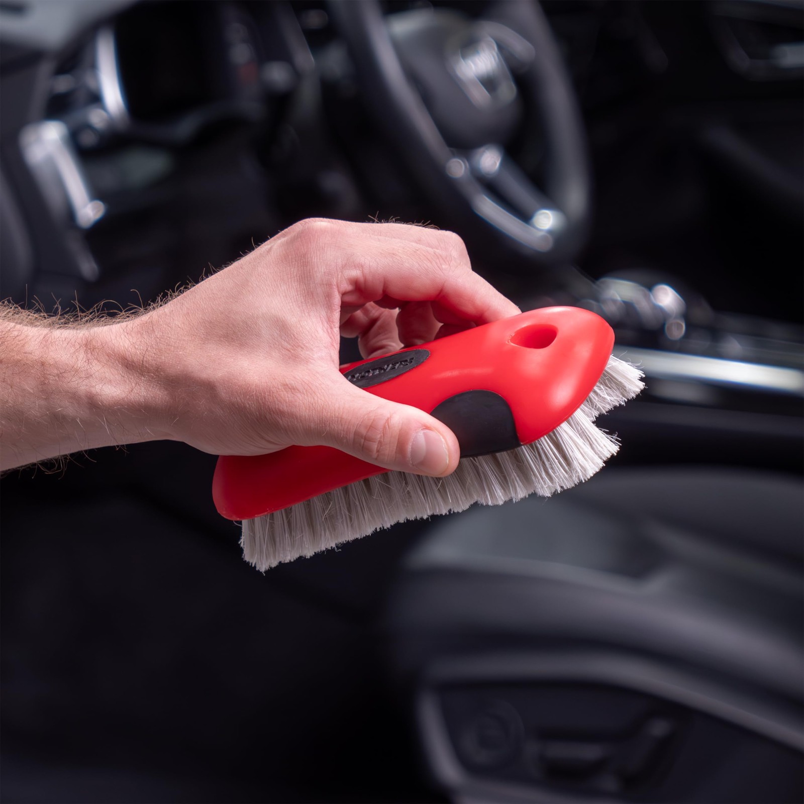 Soft Bristle Car Cleaning Brush for Leather, Upholstery, Home, and Couch