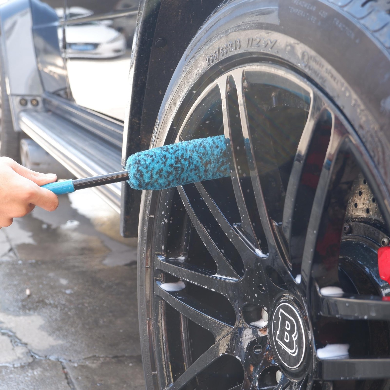 6PCS Car Wheel Cleaning Detailing Pro Kit, Tire Brush, 2 PCS Soft Wool Rims B…