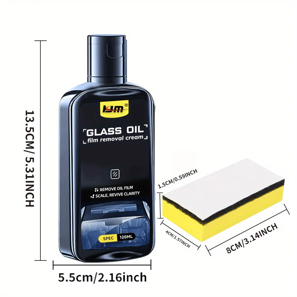 120ML Car Glass Oil Film Remover Water Stain Cleaner Windshield Cleaner