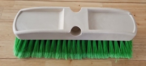 10″ Green Obround Flow Through Scrub Brush for Cleaning-Car Wash Brush