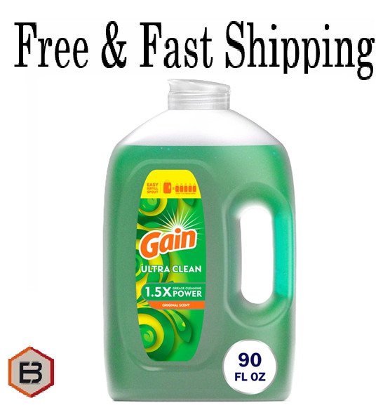 Gain Ultra Dishwashing Liquid Dish Soap, Original Scent, 90.0 fl oz..