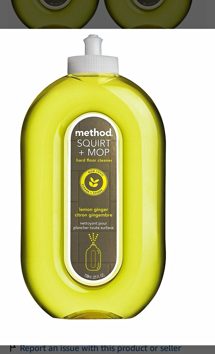 Method Squirt + Mop Hard Floor Cleaner, Lemon Ginger, Non-Toxic, 25 fl oz