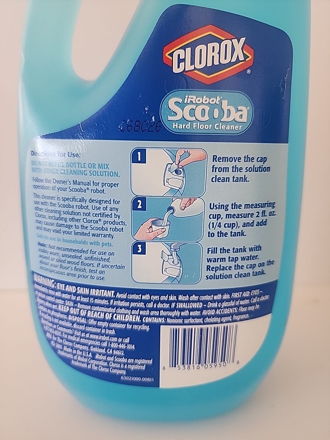 Lot of 2 Clorox iRobot Scooba Hard Floor Cleaner Solution 32 oz Bottles New