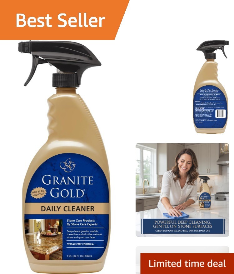 Effortless Streak-Free Daily Cleaner for Stone Surfaces – 32 Oz Citrus Spray