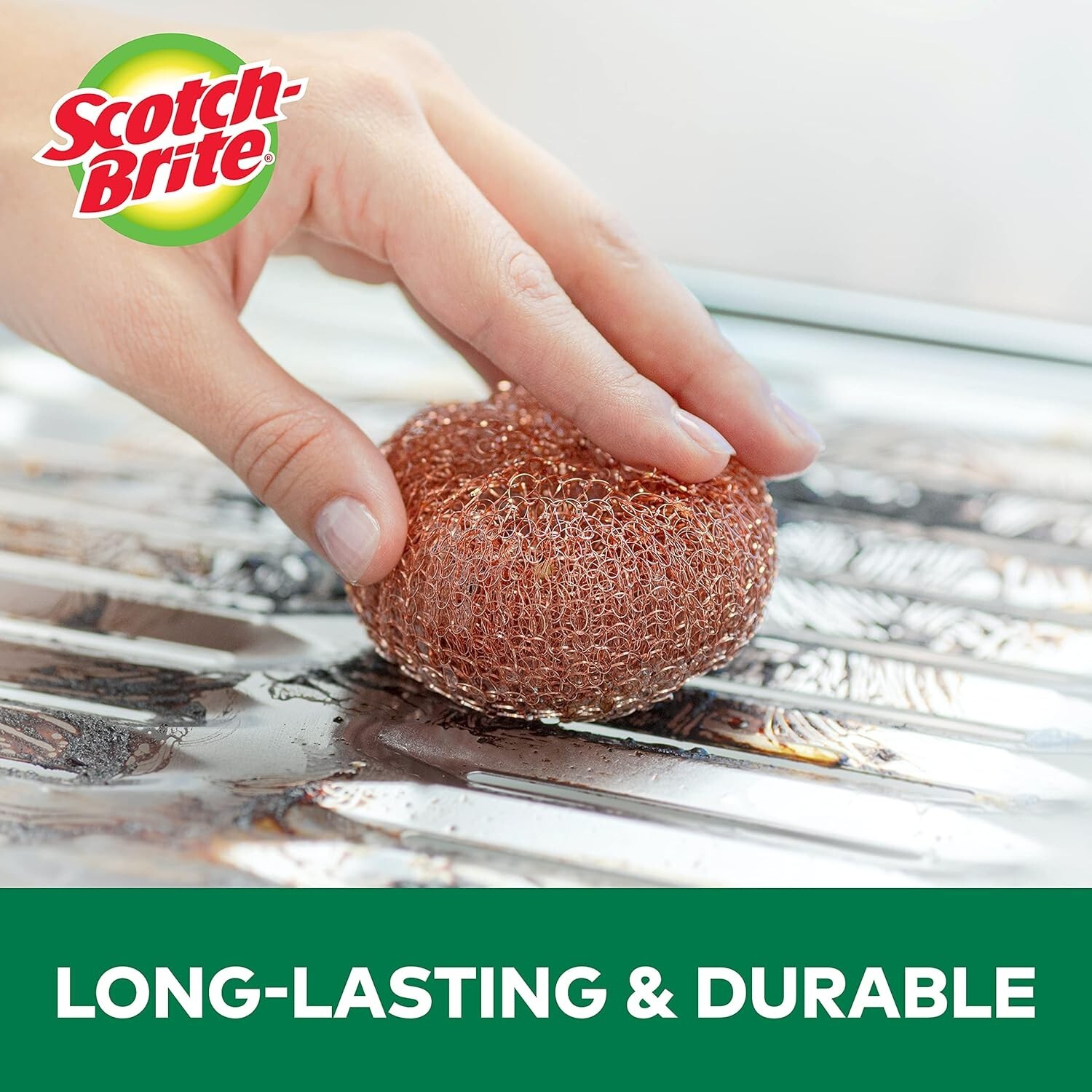 Scotch-Brite Copper Coated Scrubbing Scour Pads, 12 Scouring Scrubber Pads