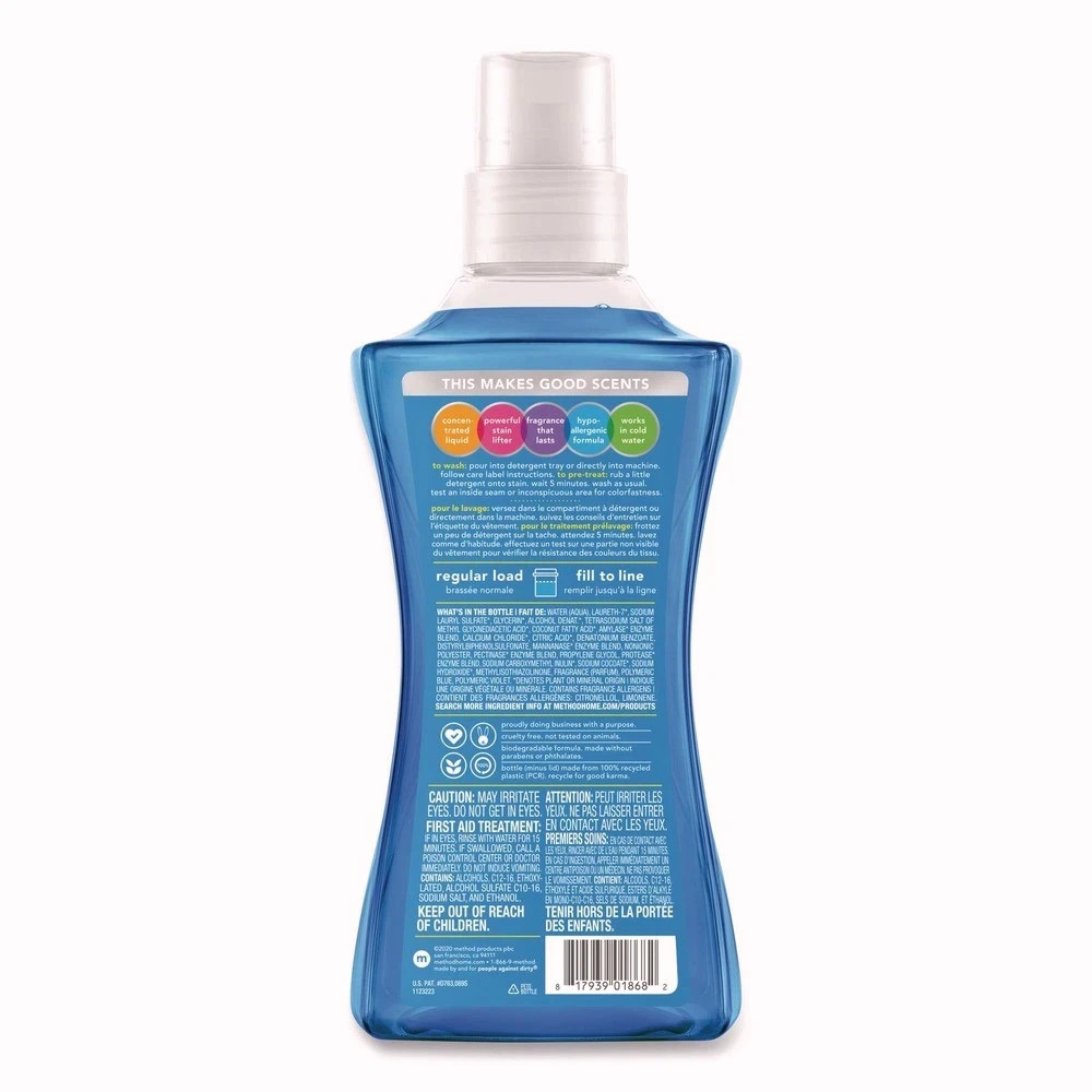 Method 318025 53.5 oz Laundry Detergent – Fresh Air Scent (4/Carton) New