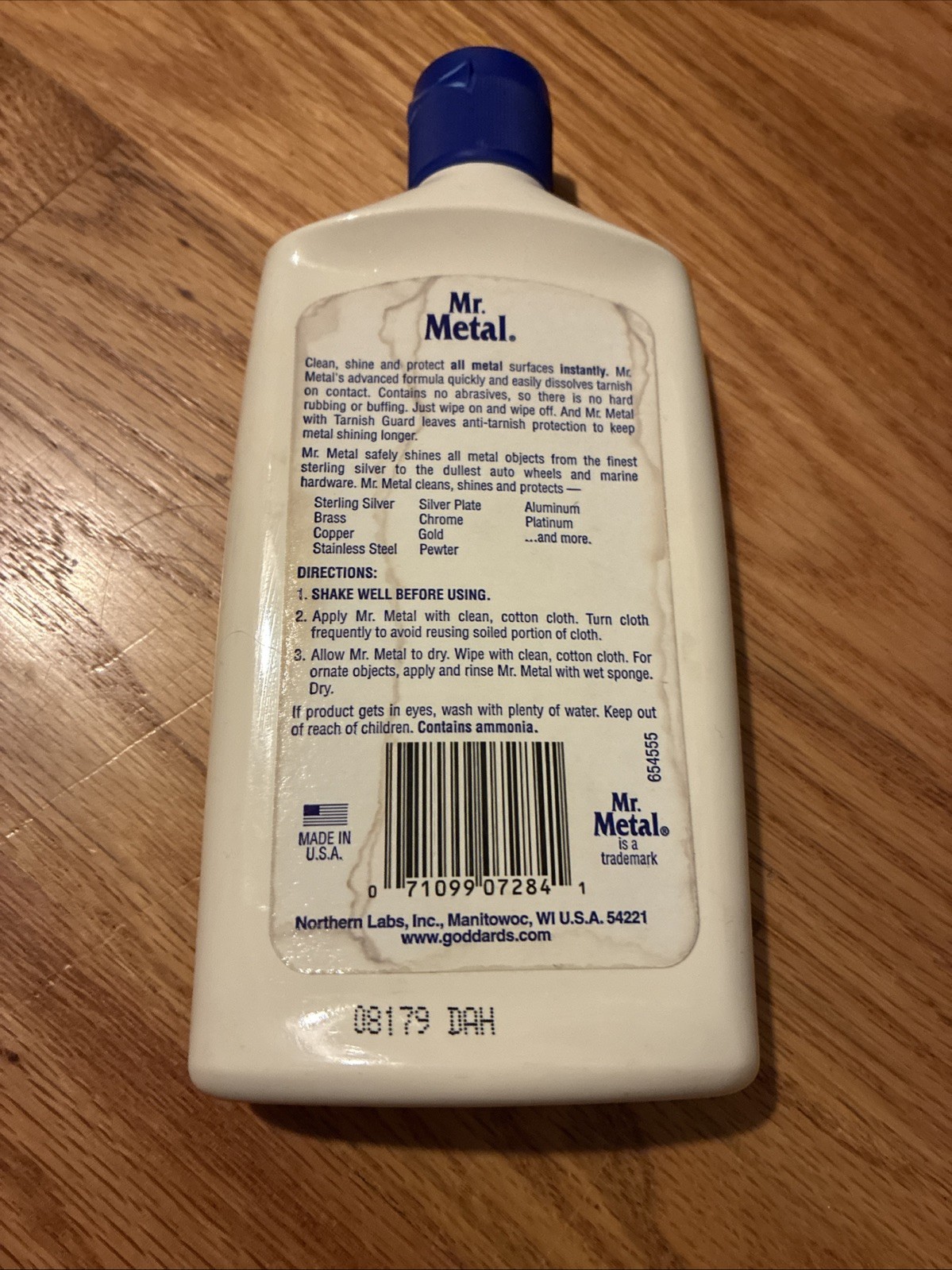 Mr. Metal Cleaner 8 oz Liquid Tarnish Guard Silver Brass Copper Polish X