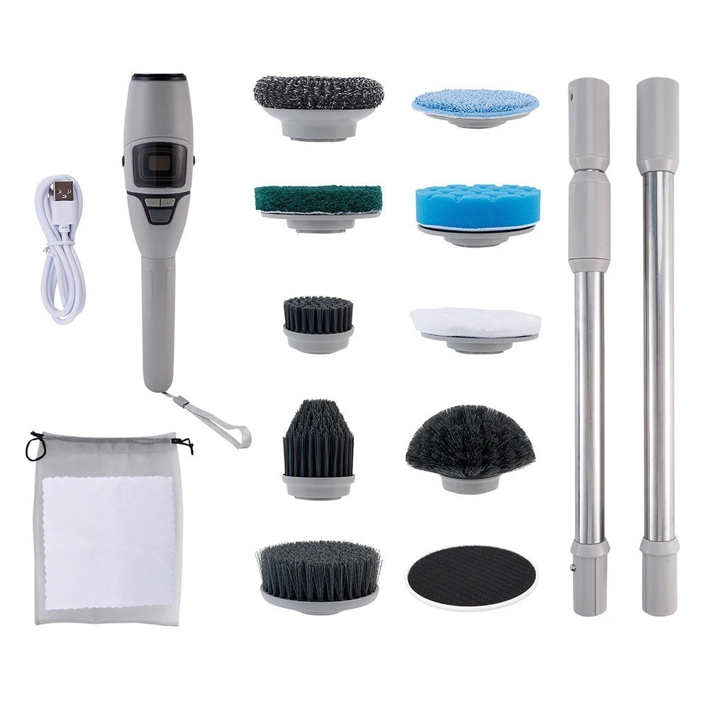 Electric Spin Scrubber Wireless Cleaning Brush Household Bathroom Cleaner 10in1