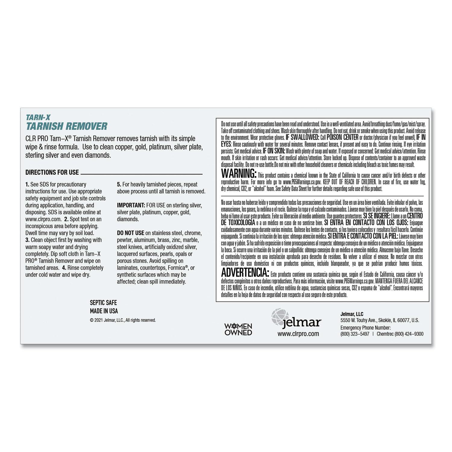 Tarn X PRO Tarnish Remover 128 Fl Oz Industrial Grade Non Flammable Cleaner