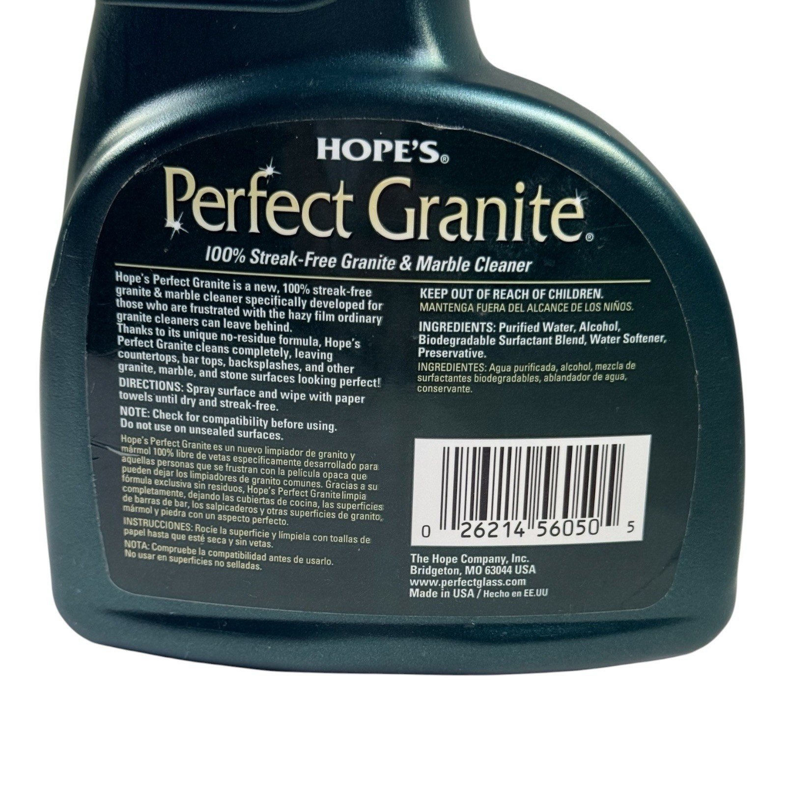 Hope’s Perfect Granite Streak Free Granite & Marble Cleaner 22 fl oz NEW