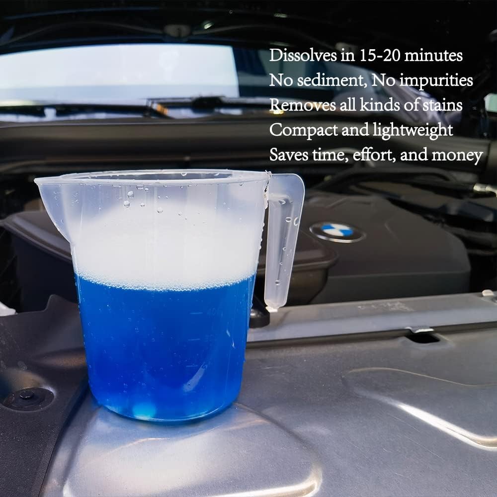 50 Pcs Windshield Washer Fluid Tablets, Wiper Fluid – Makes 52.5 Gallons Total!
