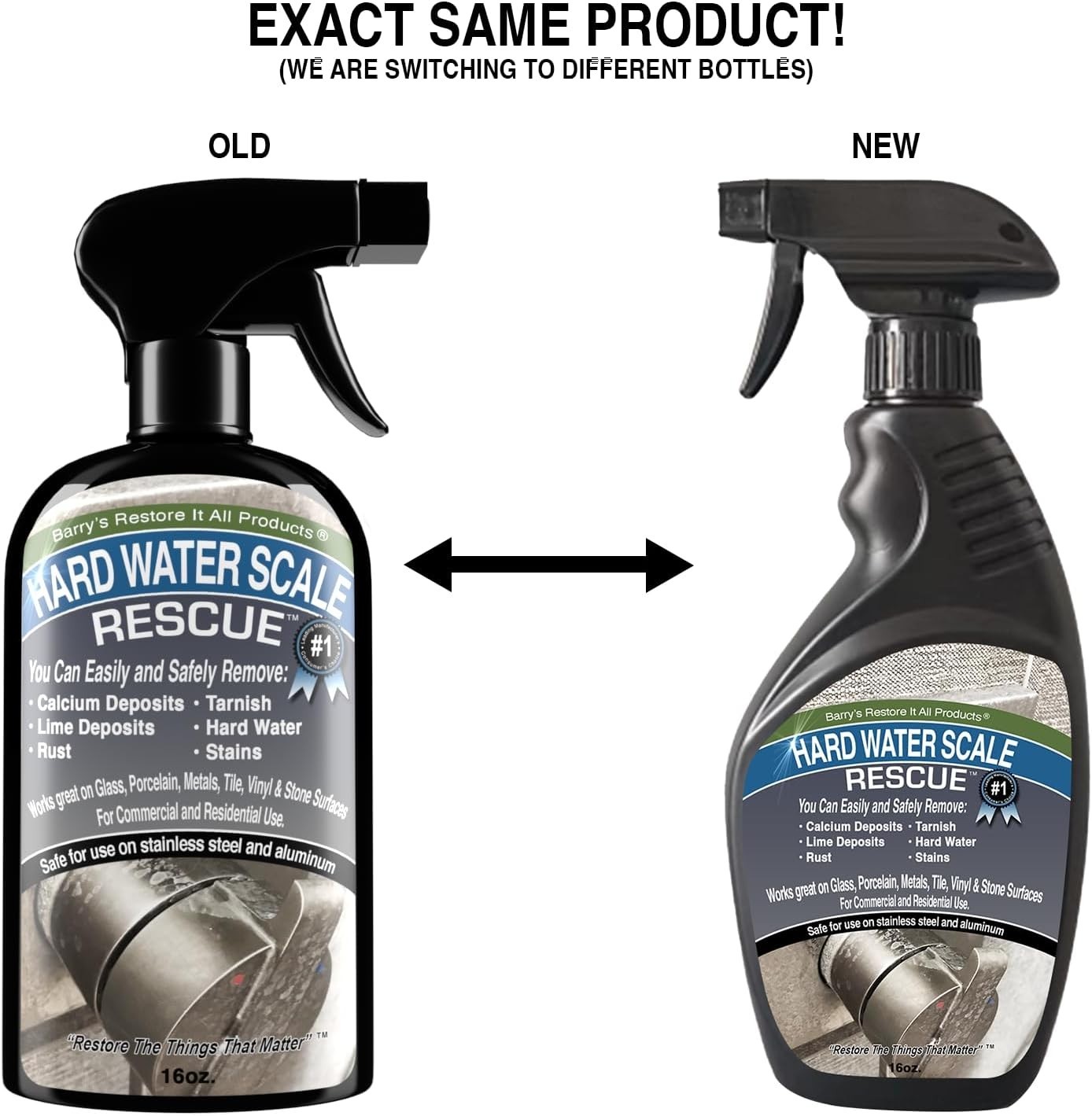 Versatile 16oz Hard Water Scale Rescue Spray – Effective on Glass, Tile, Metal