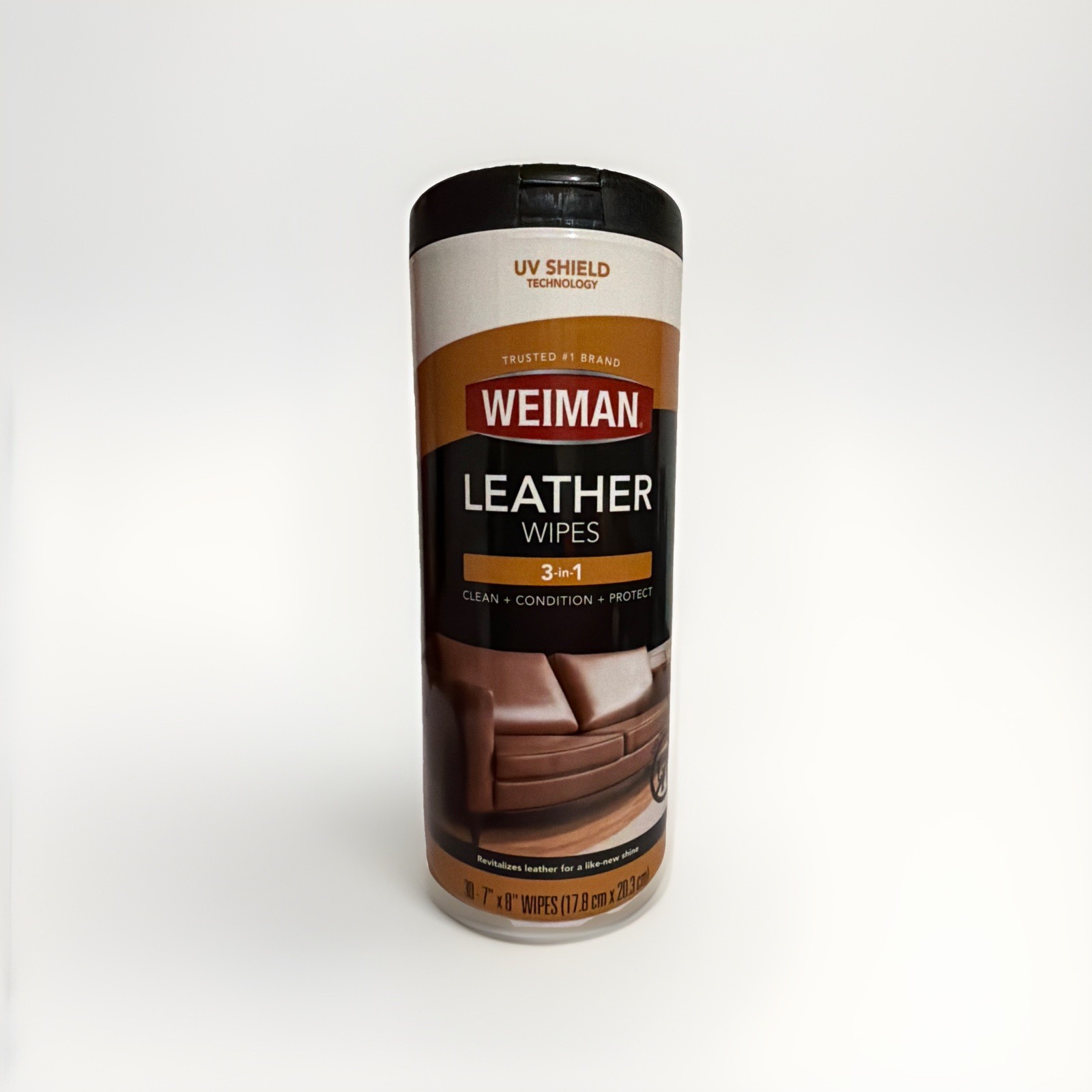 Weiman Leather Wipes (30-Count) 3-in-1 CLEAN+CONDITION+PROTECT (( 4 PACK))
