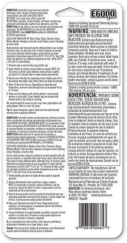 Eclectic Clear 0.9 Fl Oz E6000+Plus Multipurpose Adhesive – 0.9 oz (Pack of…