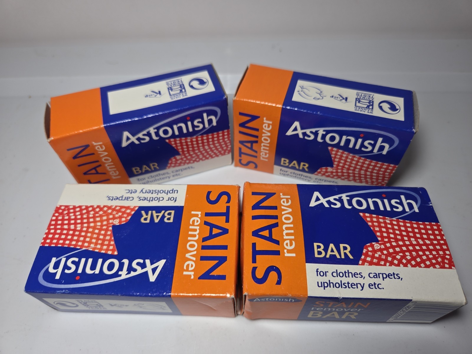 4-Pack Astonish Stain Remover Bar Clothes Carpet Laundry Pre-Wash 2.5oz 75g
