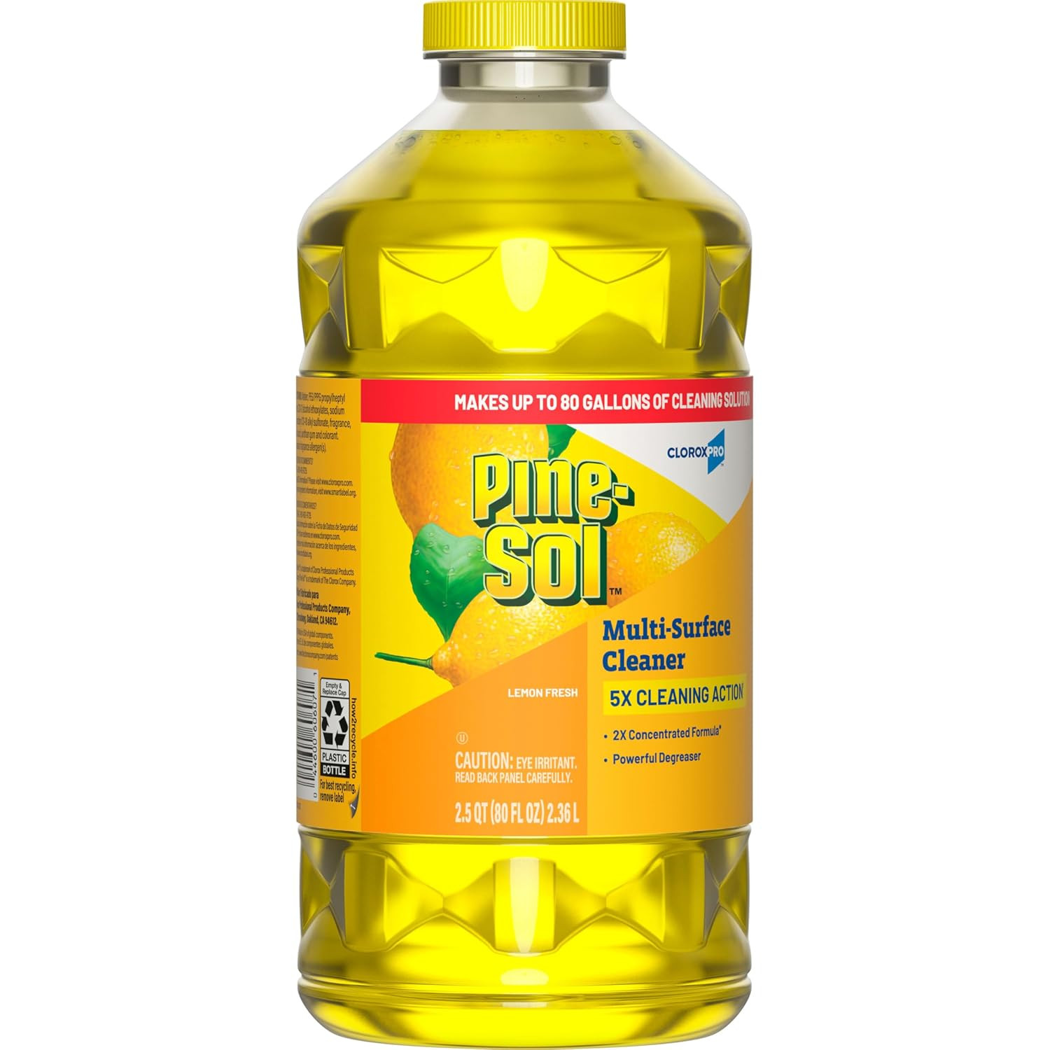 Multi-Surface Cleaner, Cloroxpro, 2X Concentrated Formula, Lemon Fresh, 80 Fl Oz