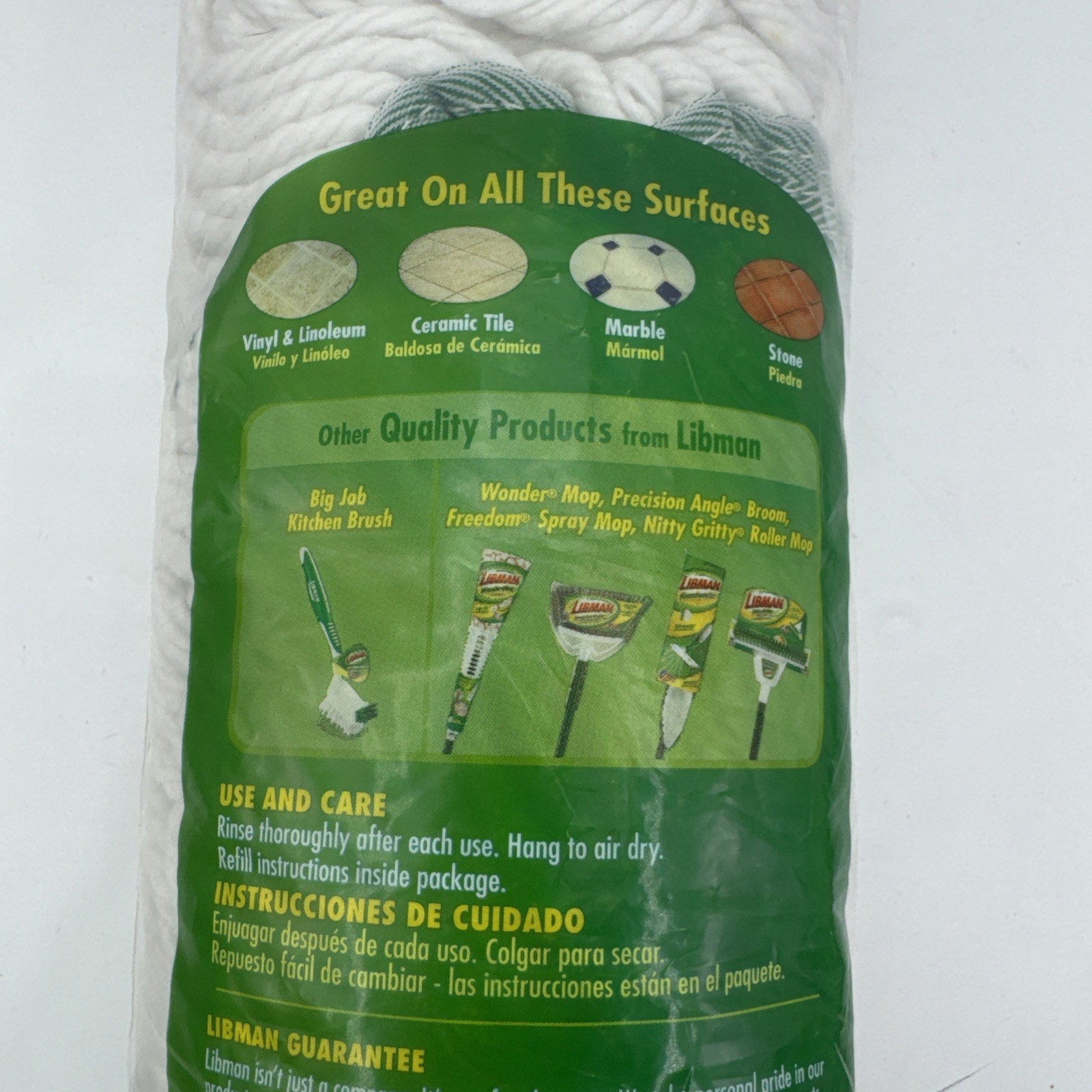 Lot 2 Libman Tornado Mop Refills #02031 Recycled Fibers Easy Change Replacement