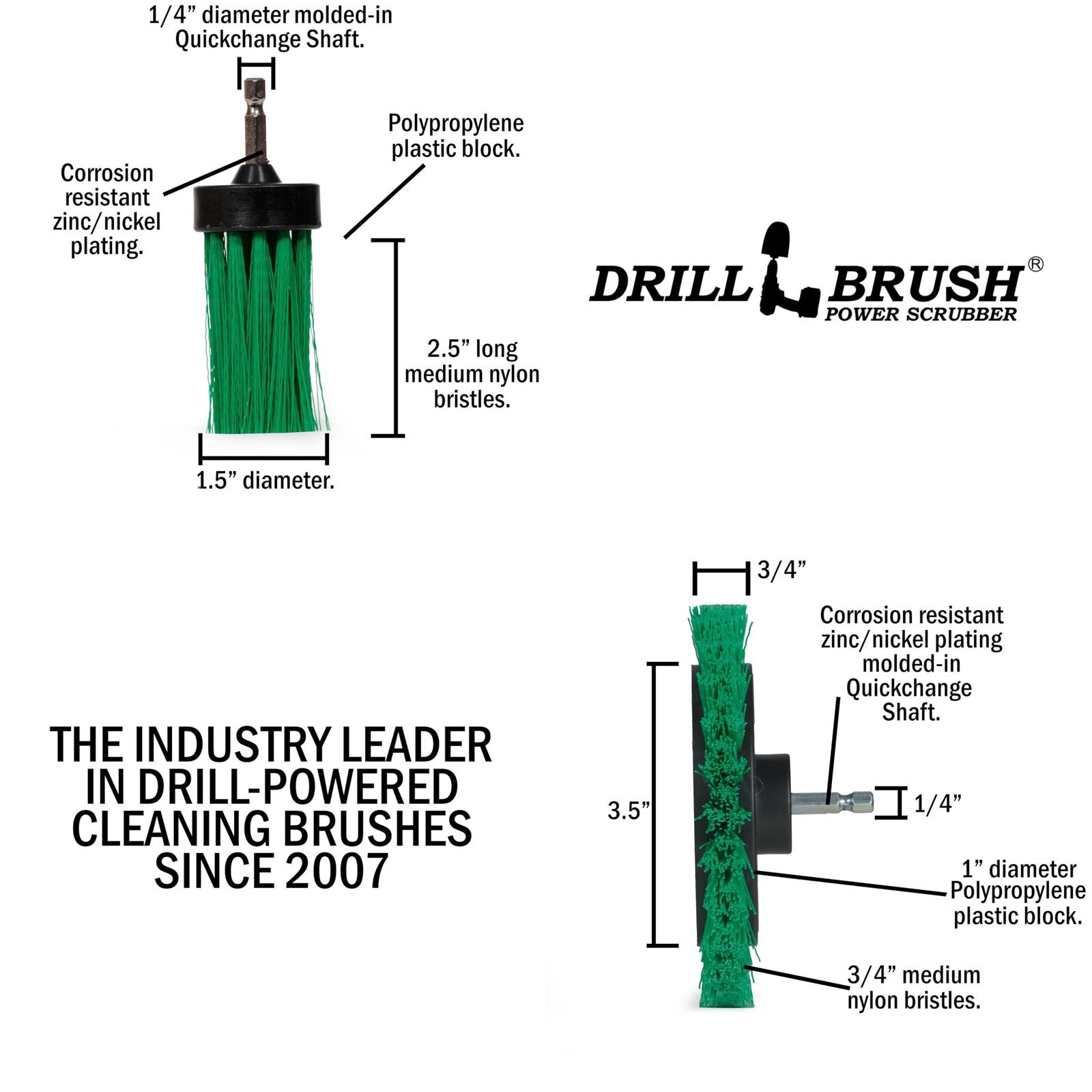 Dishwasher Safe Kitchen Appliance Cleaner Brushes for Power Drill – Small Cre…
