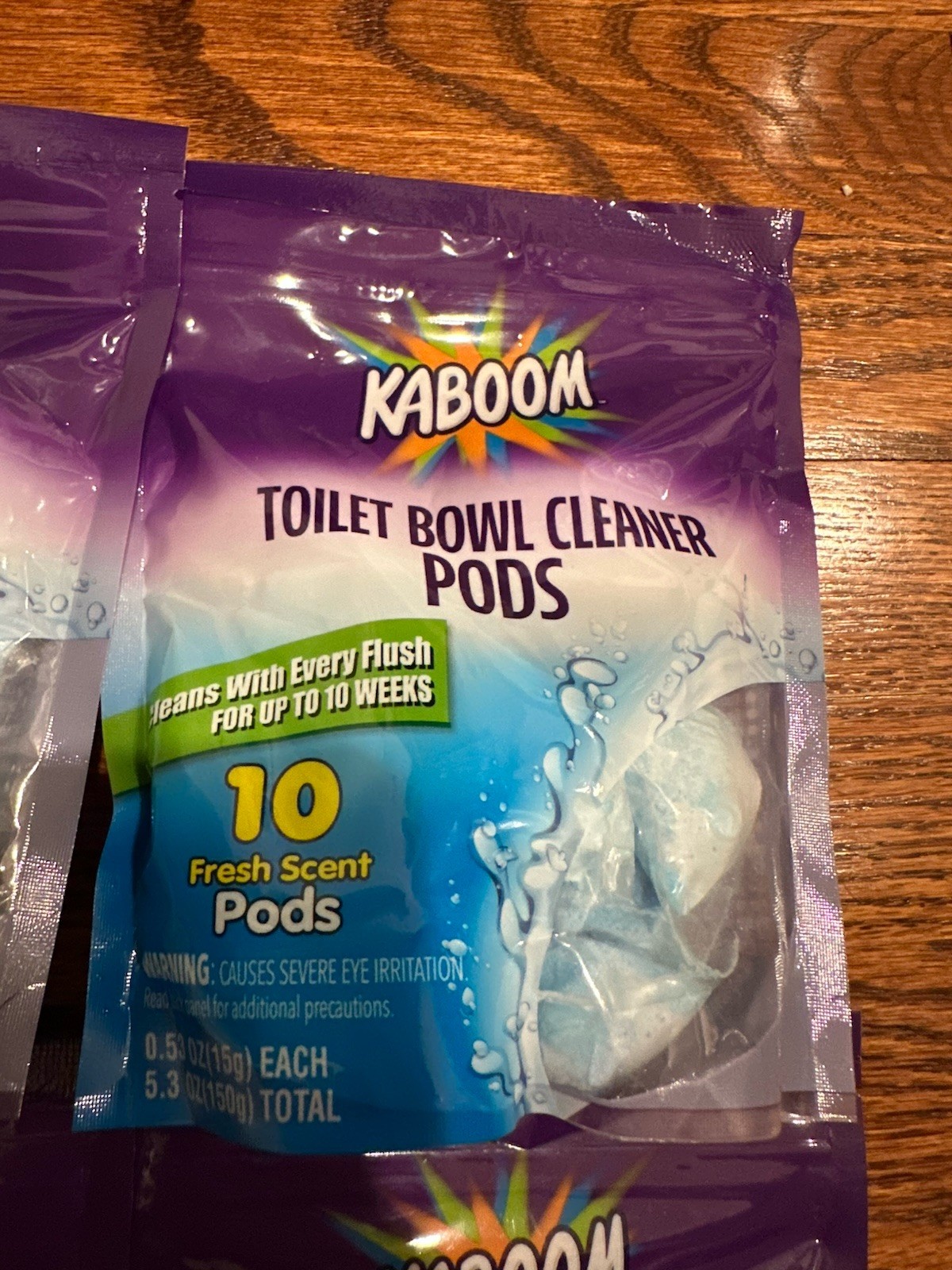 Lot 4 Bags – KABOOM Fresh Scent Toilet Bowl Pods 10-Count/Bag – Total 40 Pods