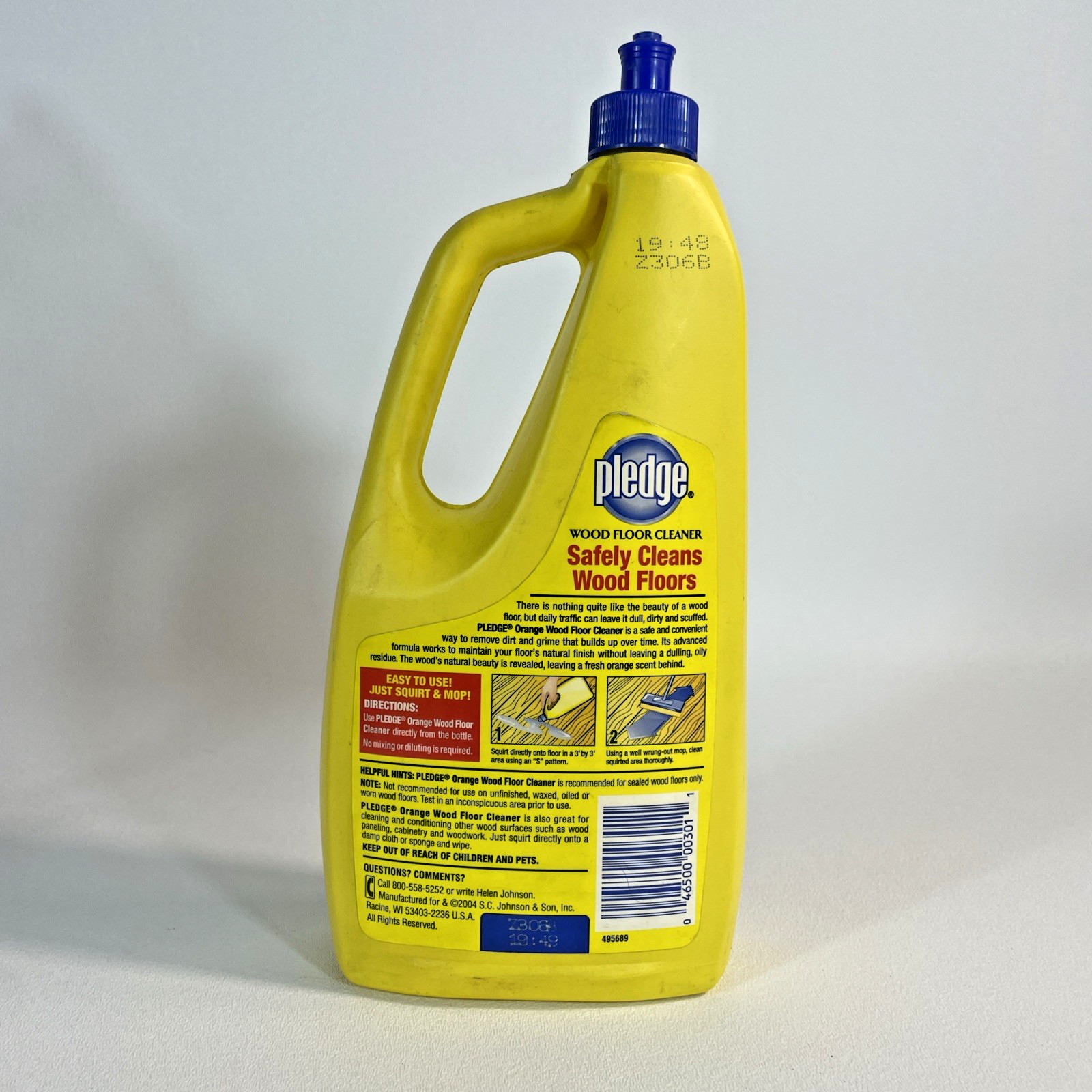 Pledge Wood Floor Cleaner Orange Scent 32 ounce Bottle 95% full