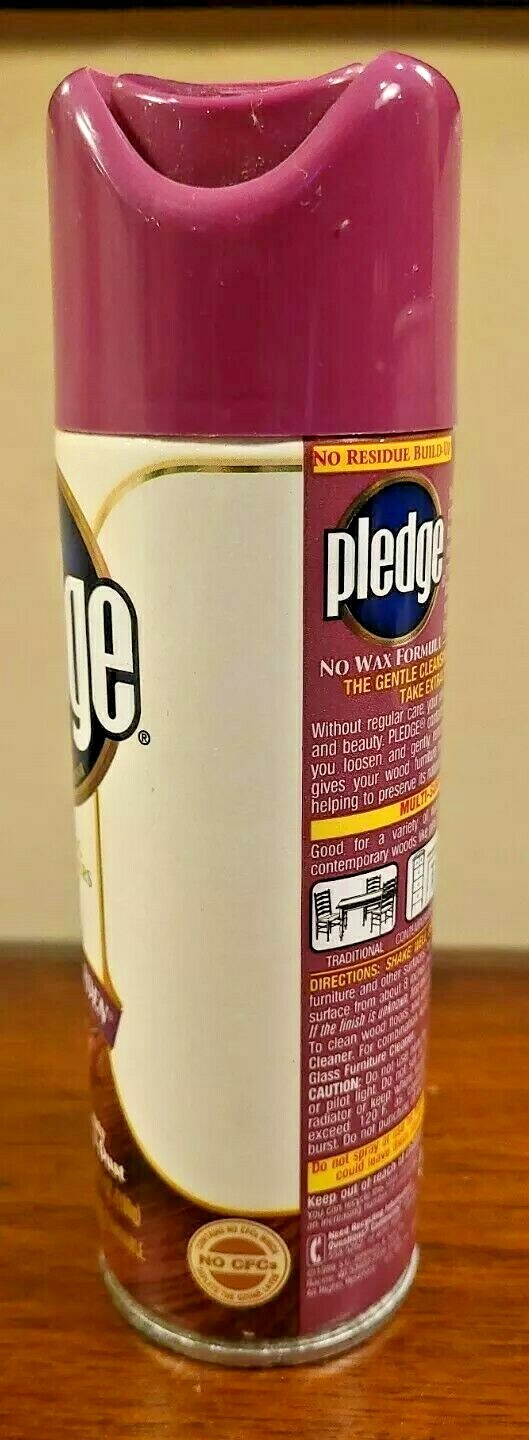 Vintage PLEDGE with GLADE COUNTRY GARDEN FURNITURE Polish Spray 1998 7 oz NOS