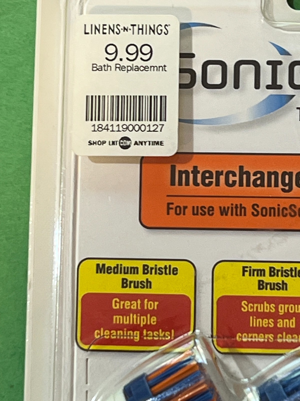 NEW! SonicScrubber Bathroom Cleaning 4 Interchangeable Brush Heads Tools Power