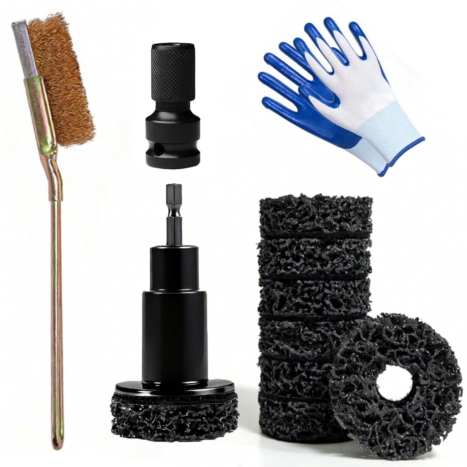 Wheel Hub Stud Cleaning Tool Kit Rust Removal Disc for Cars Light Trucks