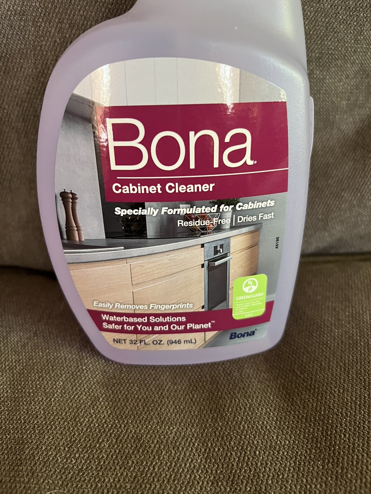 Bona Cabinet Cleaner 32 oz Residue-Free Non-Toxic Biodegradable Spray Bottle New