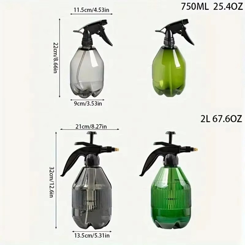 2000ml Multi-Function Spray Bottle for Plants & Household Cleaning