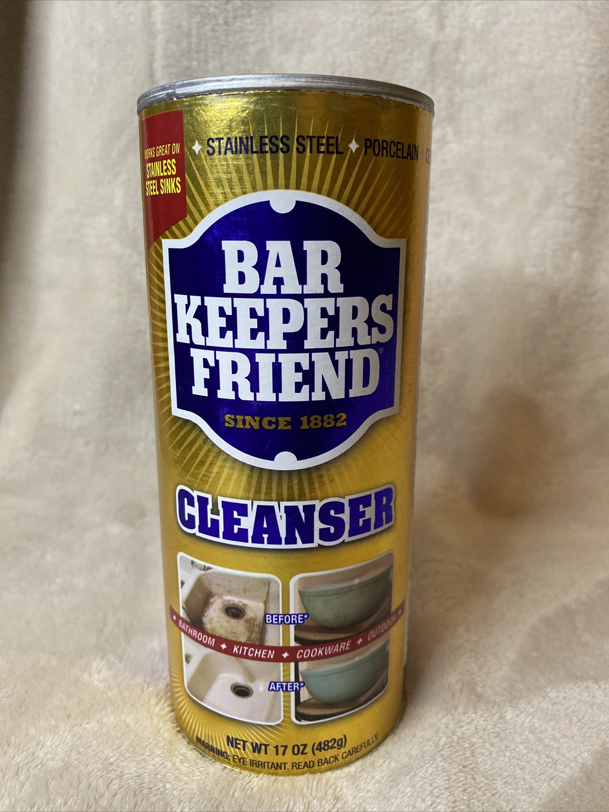 BAR KEEPERS FRIEND Multi-Purpose Cleanser Clean 17oz. NSF Approved.