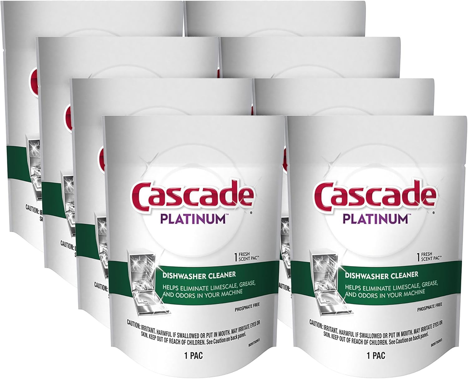 Cascade Platinum Dishwasher Cleaner, 6 Count