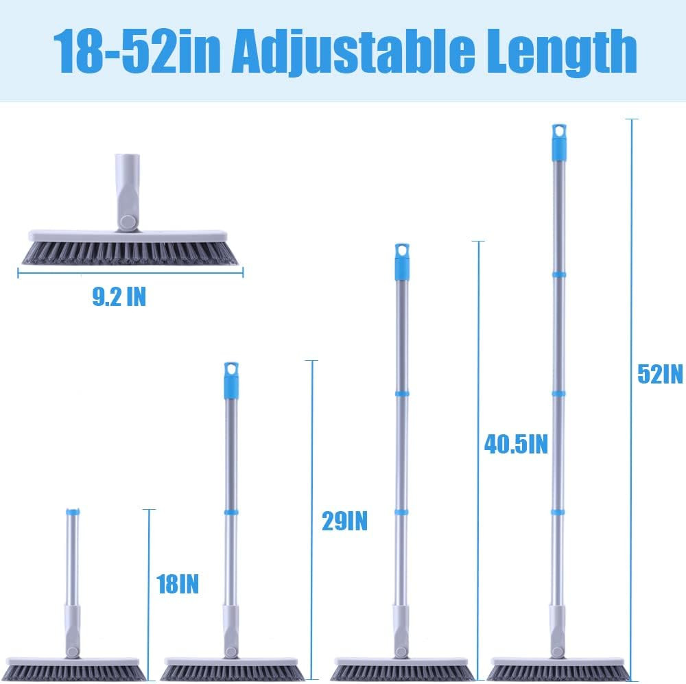 Grout Brush with Long Handle – Heavy Duty Grout Cleaner Brushes for Tile Floors,